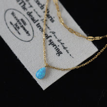 Load image into Gallery viewer, Stainless Steel Opal Pendant Necklace
