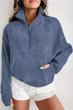 Load image into Gallery viewer, Half Zip Long Sleeve Sweatshirt
