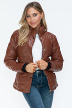 Load image into Gallery viewer, YMI Pocketed Zip Up Turtleneck Puffer Jacket
