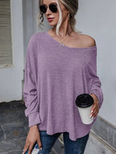 Load image into Gallery viewer, Full Size Double Tie Drop Shoulder Long Sleeve T-Shirt
