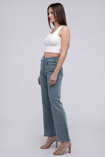 Load image into Gallery viewer, Acid Washed Frayed Cutoff Hem Straight Wide Pants
