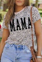 Load image into Gallery viewer, MAMA Animal Print Round Neck Short Sleeve T-Shirt
