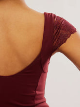 Load image into Gallery viewer, Lace Detail V-Neck Cap Sleeve Top
