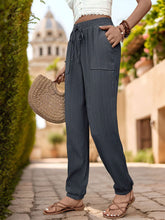 Load image into Gallery viewer, Textured High Waist Joggers
