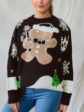 Load image into Gallery viewer, Gingersnap Round Neck Long Sleeve Sweater
