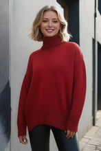 Load image into Gallery viewer, Basic Bae Turtleneck Dropped Shoulder Long Sleeve Sweater
