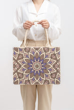 Load image into Gallery viewer, Flower Straw Weave Tote Bag
