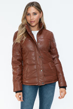 Load image into Gallery viewer, YMI Pocketed Zip Up Turtleneck Puffer Jacket
