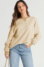 Load image into Gallery viewer, Waffle-Knit Long Sleeve Sweatshirt
