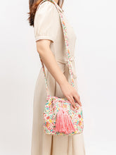 Load image into Gallery viewer, Drawstring Tassel Geometric Shoulder Bag
