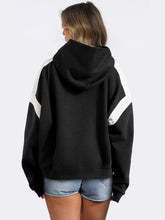 Load image into Gallery viewer, Contrast Dropped Shoulder Long Sleeve Hoodie
