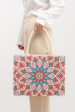 Load image into Gallery viewer, Flower Straw Weave Tote Bag
