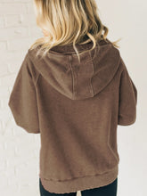 Load image into Gallery viewer, Half Zip Kangaroo Pocket Long Sleeve Hoodie
