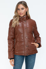 Load image into Gallery viewer, YMI Pocketed Zip Up Turtleneck Puffer Jacket
