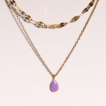 Load image into Gallery viewer, Stainless Steel Opal Pendant Necklace
