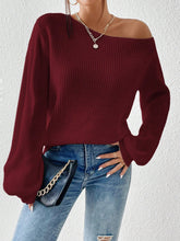 Load image into Gallery viewer, Honey Single Shoulder Long Sleeve Sweater
