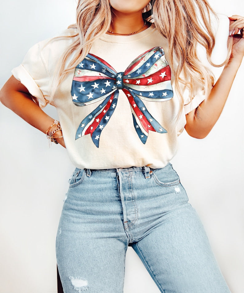 Preppy Bow USA tee