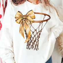 Load image into Gallery viewer, Basketball Hoop Bow Sweatshirt, Your Choice of Bow Color
