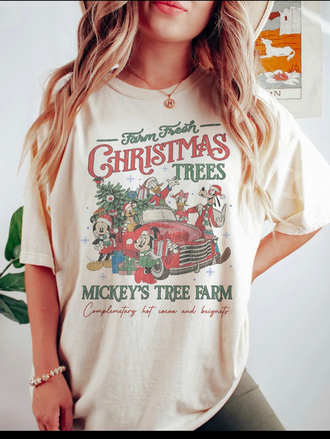 Mickeys Tree Farm Christmas Tee or Crewneck