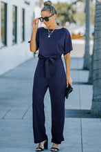 Load image into Gallery viewer, Full Size Tie Waist Straight Leg Jumpsuit
