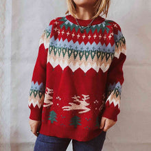 Load image into Gallery viewer, Christmas Element Long Sleeve Sweater
