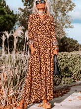 Load image into Gallery viewer, Leopard Buttoned Maxi Dress
