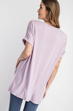 Load image into Gallery viewer, V NECK BASIC HIGH-LOW HEM TOP
