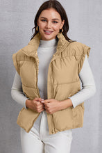 Load image into Gallery viewer, Zip Up Turtleneck Pocketed Vest Coat
