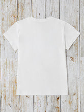 Load image into Gallery viewer, Sequin Heart Round Neck Short Sleeve T-Shirt
