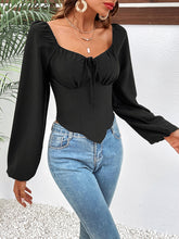 Load image into Gallery viewer, Raglan Sleeve Square Neck Blouse
