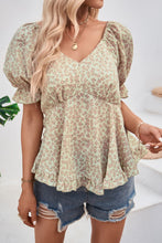 Load image into Gallery viewer, V-Neck Flounce Sleeve Blouse
