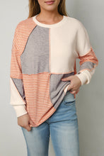 Load image into Gallery viewer, Color Block Exposed Seam Sweatshirt
