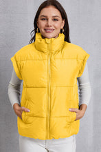 Load image into Gallery viewer, Zip Up Turtleneck Pocketed Vest Coat
