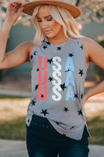 Load image into Gallery viewer, Star Print USA Slit Tank
