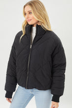 Load image into Gallery viewer, Black Diamond Puffer Jacket
