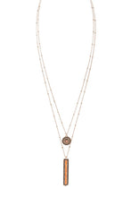 Load image into Gallery viewer, Bar Shaped Bead Layered Long Necklace
