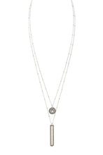 Load image into Gallery viewer, Bar Shaped Bead Layered Long Necklace
