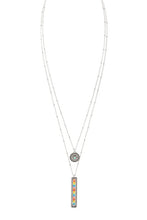 Load image into Gallery viewer, Bar Shaped Bead Layered Long Necklace
