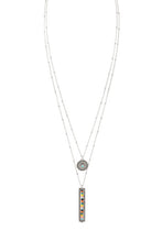 Load image into Gallery viewer, Bar Shaped Bead Layered Long Necklace
