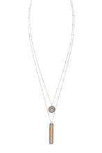 Load image into Gallery viewer, Bar Shaped Bead Layered Long Necklace
