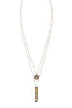 Load image into Gallery viewer, Bar Shaped Bead Layered Long Necklace
