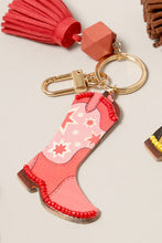 Load image into Gallery viewer, Cowboy Cowgirl Boot Keychain w/ Tassel
