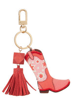 Load image into Gallery viewer, Cowboy Cowgirl Boot Keychain w/ Tassel
