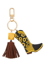 Load image into Gallery viewer, Cowboy Cowgirl Boot Keychain w/ Tassel
