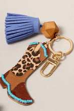 Load image into Gallery viewer, Cowboy Cowgirl Boot Keychain w/ Tassel
