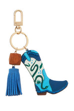 Load image into Gallery viewer, Cowboy Cowgirl Boot Keychain w/ Tassel
