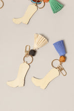 Load image into Gallery viewer, Cowboy Cowgirl Boot Keychain w/ Tassel
