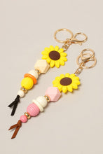 Load image into Gallery viewer, Sunflower Bead Tassel Keychain
