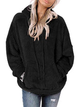 Load image into Gallery viewer, Drawstring Teddy Hoodie with Pocket
