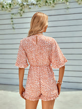 Load image into Gallery viewer, Leopard Ruffled Surplice Romper
